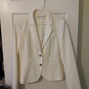 White Calvin Klein blazer